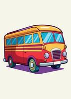 Art of Bus on white background vector