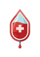 Art of Blood donation on white background vector