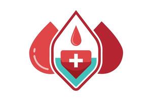 Art of Blood donation on white background vector