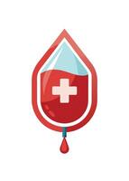 Art of Blood donation on white background vector
