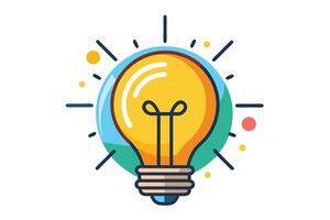 Art of Bulb idea on white background vector