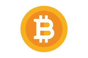 Bitcoin art on white background vector