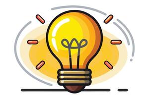 Art of Bulb idea on white background vector