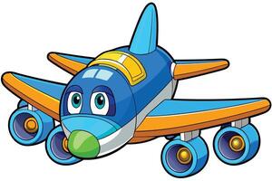 Art of Airplane on white background vector