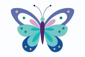 Art of Butterfly on white background vector