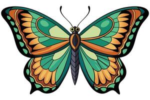 Art of Butterfly on white background vector