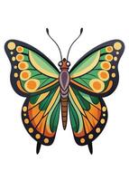 Art of Butterfly on white background vector
