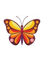 Art of Butterfly on white background vector