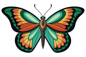 Art of Butterfly on white background vector