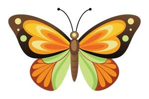 Art of Butterfly on white background vector