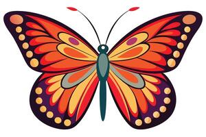 Art of Butterfly on white background vector