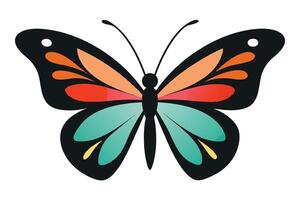 Art of Butterfly on white background vector