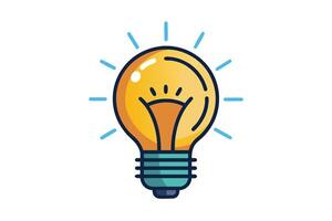 Art of Bulb idea on white background vector