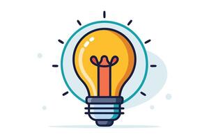 Art of Bulb idea on white background vector