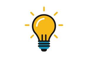 Art of Bulb idea on white background vector