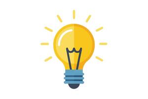 Art of Bulb idea on white background vector