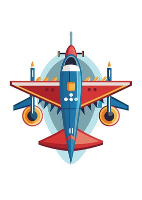 art of Airplane on white background