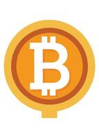 Bitcoin art on white background vector