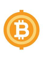 Bitcoin art on white background vector