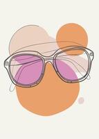 one line sunglass sketch drawing abstract minimal vector