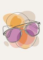 one line sunglass sketch drawing abstract minimal vector