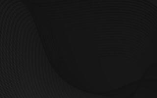Minimalistic black abstract design with smooth waves and curved layers, perfect for elegant and modern digital backgrounds. vector