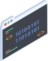 Isometric Code Window vector