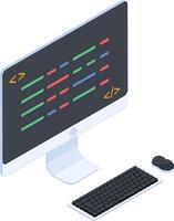 Isometric Coding Workspace vector