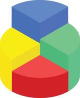 Isometric 3D Pie Chart vector