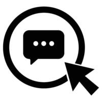 Comment Chat Click icon vector