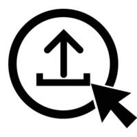 Upload Click Icon vector