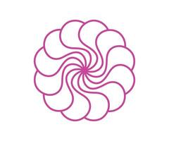 geometric flower icon design. Pro file vector