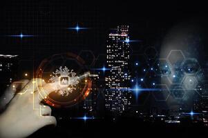 Concepts of using AI in daily life Processing with AI system, convenience photo
