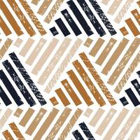 Hand drawn grunge style weaving seamless pattern. Black and white wicker texture. Geometric simple print. Modern print for textile, fabric, wallpaper, wrapping, scrapbook and packaging vector