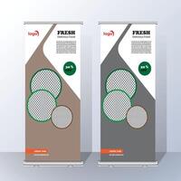 Food Stand Banner Delicious Eats, Fresh Treats Savor Every Bite vector