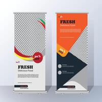 Food Stand Banner Delicious Eats, Fresh Treats Savor Every Bite vector