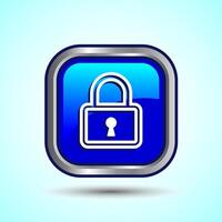 Lock Icon Button Design Illustration. Security Symbol vector