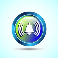 Alarm Symbol Notification Bell Icon Button Design Illustration vector