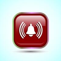 Alarm Symbol Notification Bell Icon Button Design Illustration vector