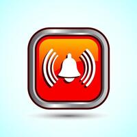 Alarm Symbol Notification Bell Icon Button Design Illustration vector