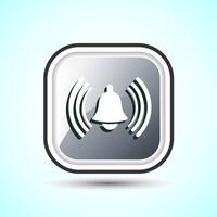 Alarm Symbol Notification Bell Icon Button Design Illustration vector