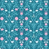 Elegant decorative floral pattern design. Colorful floral pattern suitable for background, texture, fabric, wrapping, textile, clothing, print or others. vector