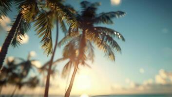 Palm Trees at Sunset photo