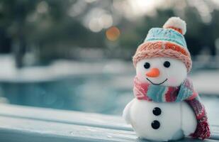 Snowman In Winter photo