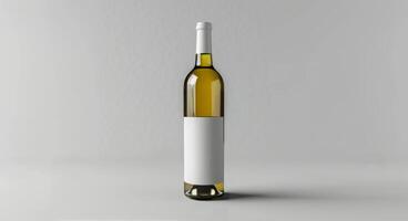 Wine Bottle Mockup On White Background photo