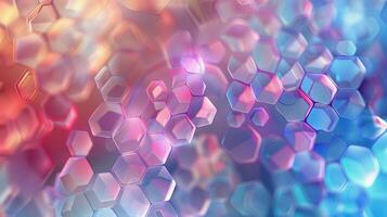 Abstract Hexagon Pattern in Pastel Colors photo