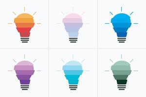 Idea light bulb infographic template for growth diagram, graph, presentation, chart. business startup idea lamp vector