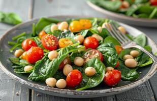 Spinach, Tomato, and Bean Salad photo