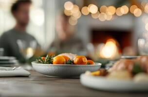 Roasted Turkey Dinner Table photo