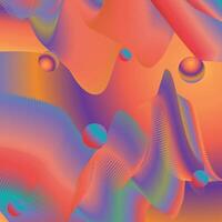 Abstract colorful motion 3d fluid wave background vector